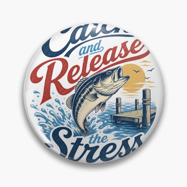 Item preview, Catch and Release the Stress - Vintage Lake Life designed and sold by GoverArt.