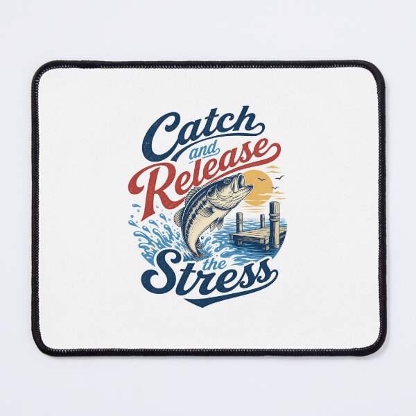 Item preview, Catch and Release the Stress - Vintage Lake Life designed and sold by GoverArt.