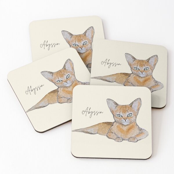 Item preview, Abyssinian cat designed and sold by Les illustrations d'Adėle L..