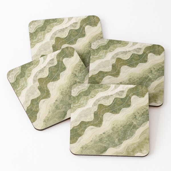Item preview, Abstract Sage Green Wavy Pattern Textured Wall Art designed and sold by Witsnu7356.