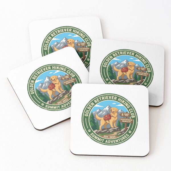 Item preview, Golden Retriever Hiking Club Mountain Backpacking designed and sold by PictoVibe.