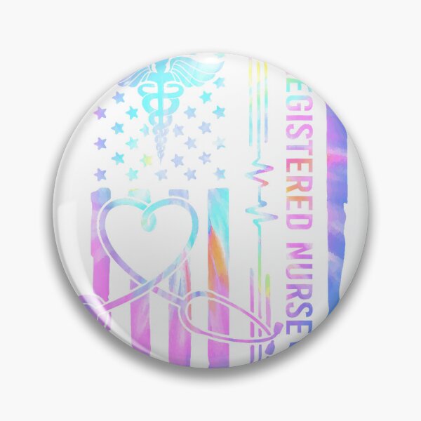 Item preview, Tie Dye Registered Nurse RN EKG Stethoscope Nursing USA Flag T-Shirt designed and sold by kevincuellar.