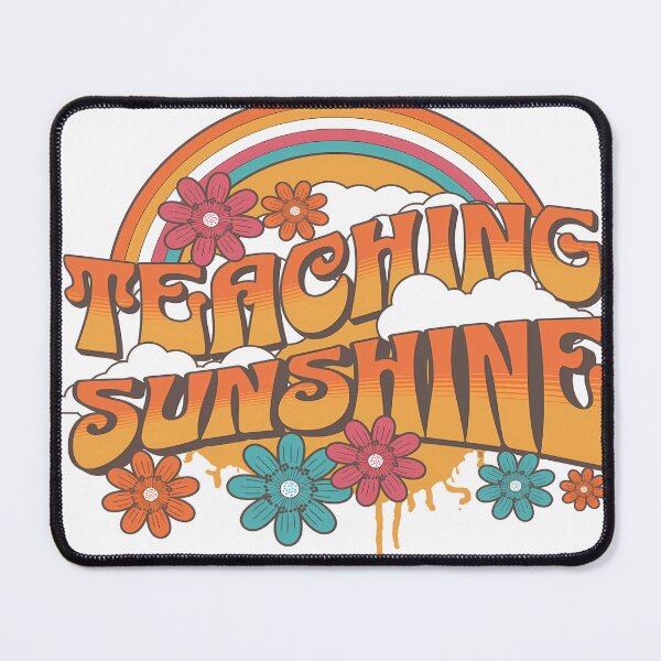 Item preview, Teacher T-Shirts - Sunshine Positive Vibes Retro Gift for Women – Groovy Floral Vintage Style designed and sold by DigiArt8Design.