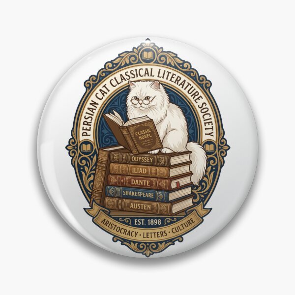 Item preview, Persian Cat Classical Literature Society Reading Book designed and sold by PictoVibe.