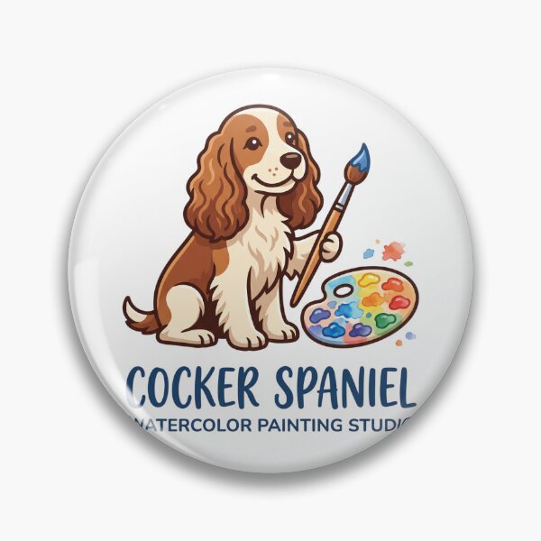 Item preview, Cocker Spaniel Watercolor Painting Artist Palette designed and sold by PictoVibe.