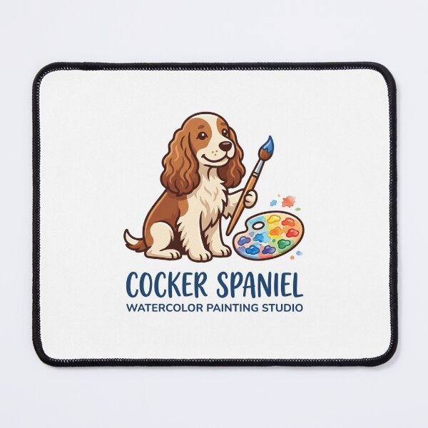 Item preview, Cocker Spaniel Watercolor Painting Artist Palette designed and sold by PictoVibe.