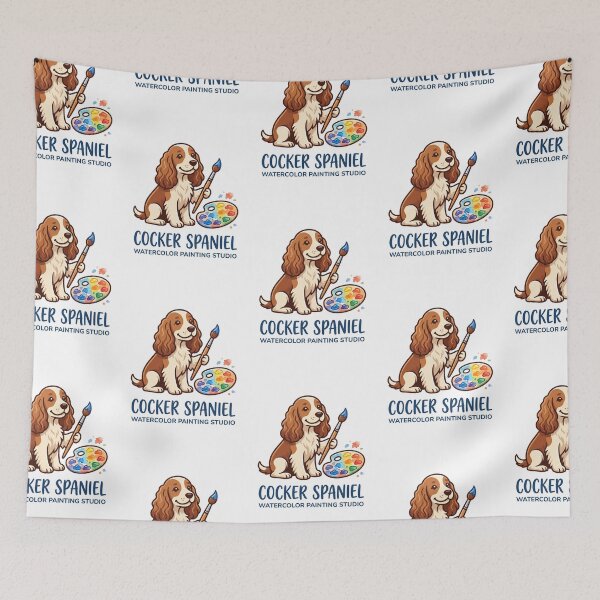 Item preview, Cocker Spaniel Watercolor Painting Artist Palette designed and sold by PictoVibe.