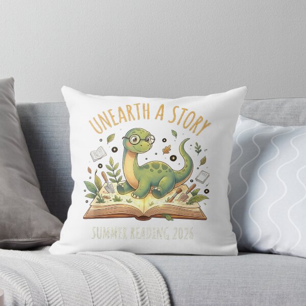 Item preview, Unearth a Story Summer Library Reading 2026 Dinosaur T-Shirt designed and sold by DArtfulStudio.