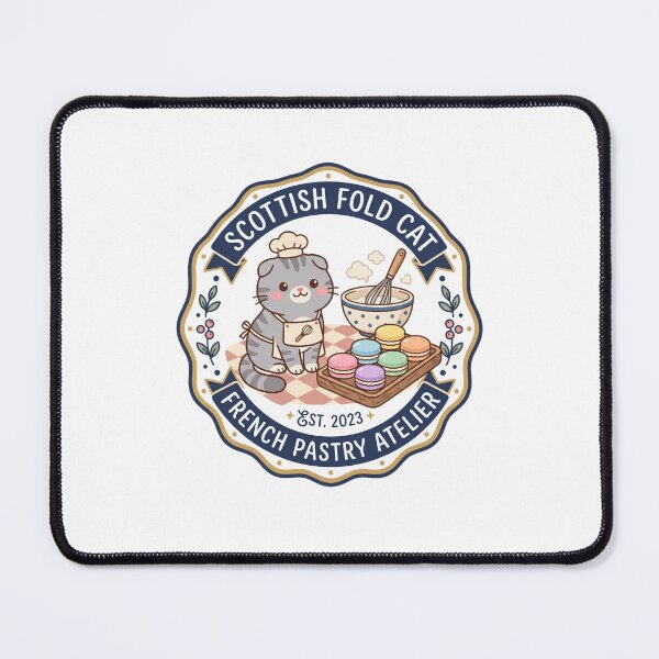 Item preview, Scottish Fold Cat French Pastry Macaron Baking designed and sold by PictoVibe.
