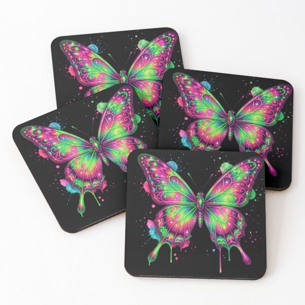 Item preview, Magical Neon Lights Magic Butterfly Watercolour Tshirt designed and sold by Starlett Designs.