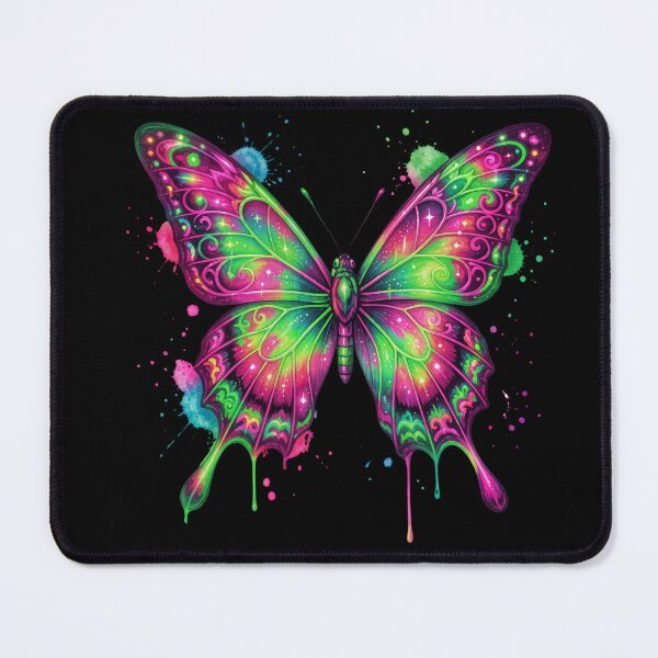 Item preview, Magical Neon Lights Magic Butterfly Watercolour Tshirt designed and sold by Starlett Designs.