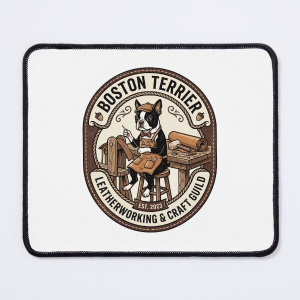 Item preview, Boston Terrier Leatherworking Craft Guild Stitching Mallet designed and sold by PictoVibe.