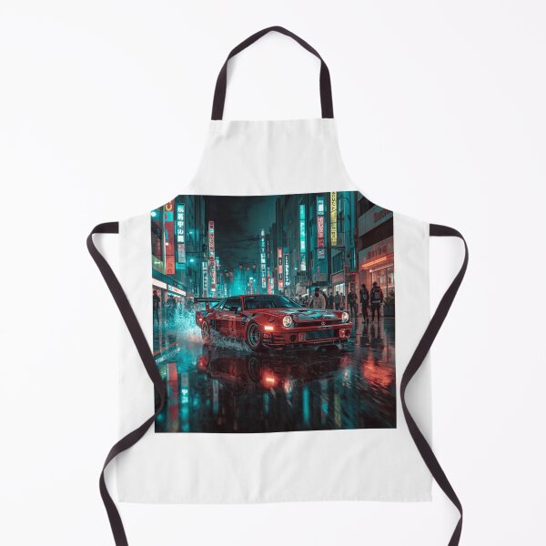 Item preview, ArtNeonRainStreetRacer – Cyberpunk JDM Night City Aesthetic Art Print designed and sold by Artrendzs.