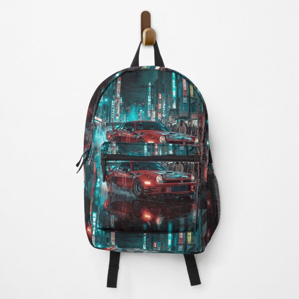 Item preview, ArtNeonRainStreetRacer – Cyberpunk JDM Night City Aesthetic Art Print designed and sold by Artrendzs.
