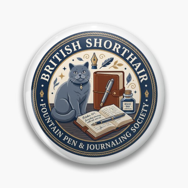 Item preview, British Shorthair Fountain Pen Journaling Ink Novel designed and sold by PictoVibe.
