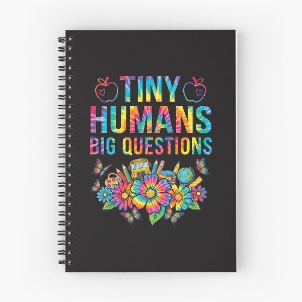 Item preview, Tiny Humans Big Questions Teacher Tie Dye Rainbow Flowers Back To School Gift designed and sold by kiralynstration.