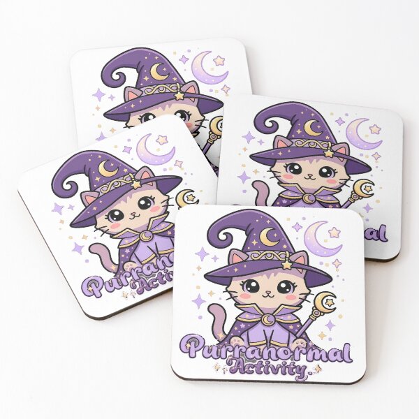 Item preview, Witch Cat on Crescent Moon | Cute Kawaii Halloween Kitten | Celestial Magic Art designed and sold by MurkCraft.
