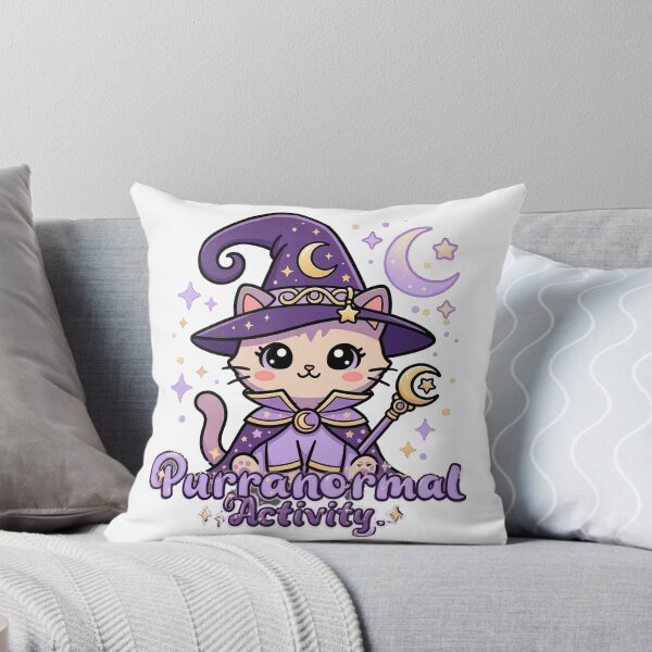 Item preview, Witch Cat on Crescent Moon | Cute Kawaii Halloween Kitten | Celestial Magic Art designed and sold by MurkCraft.