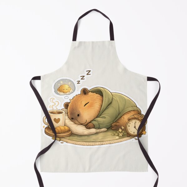 Item preview, Sleepy Cozy Capybara Coffee Sticker designed and sold by loukaidigitals.