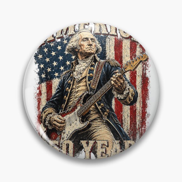 Item preview, Vintage George Washington Playing Guitar 250 Years America T-Shirt designed and sold by DArtfulStudio.