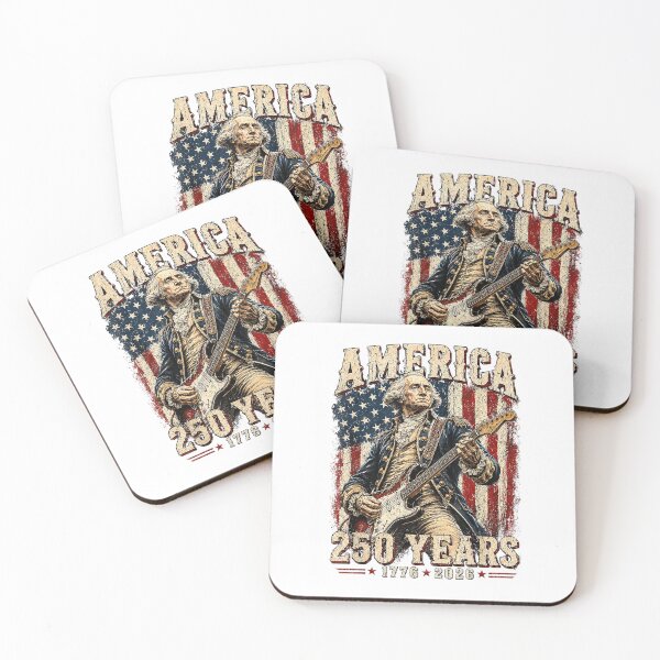 Item preview, Vintage George Washington Playing Guitar 250 Years America T-Shirt designed and sold by DArtfulStudio.