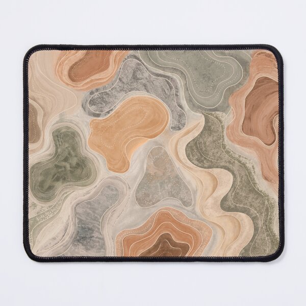 Item preview, Abstract Terracotta and Sage Green Wavy Pattern Art designed and sold by Witsnu7356.