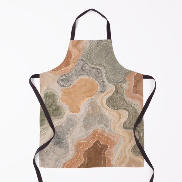 Item preview, Abstract Terracotta and Sage Green Wavy Pattern Art designed and sold by Witsnu7356.