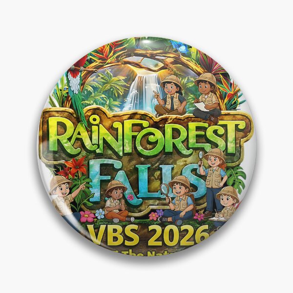 Artikelvorschau, Vintage Rainforest Falls VBS Ferienbibelschullehrer-T-Shirt entworfen und verkauft von kevincuellar.