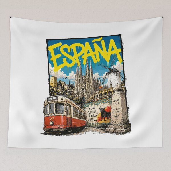 Item preview, Spain Urban Graffiti Design | Street Art Edition designed and sold by AtuqStudio.