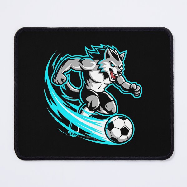 Item preview, Fierce Wolf Soccer T-Shirt | Alpha Wolf Football Mascot | Athletic Esports Style Sports designed and sold by PIXENTRA.