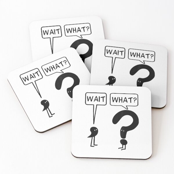 Item preview, Wait What Funny Grammar Questioning Punctuation Tshirt T-Shirt designed and sold by DArtfulStudio.