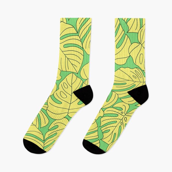 Item preview, Yellow And Green Monstera Palm Leaves Tropical Pattern designed and sold by DEC02.