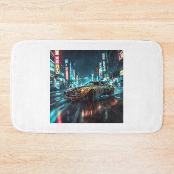 Item preview, ArtNeonRainStreetRacer – Cyberpunk JDM Night City Aesthetic Art Print designed and sold by Artrendzs.