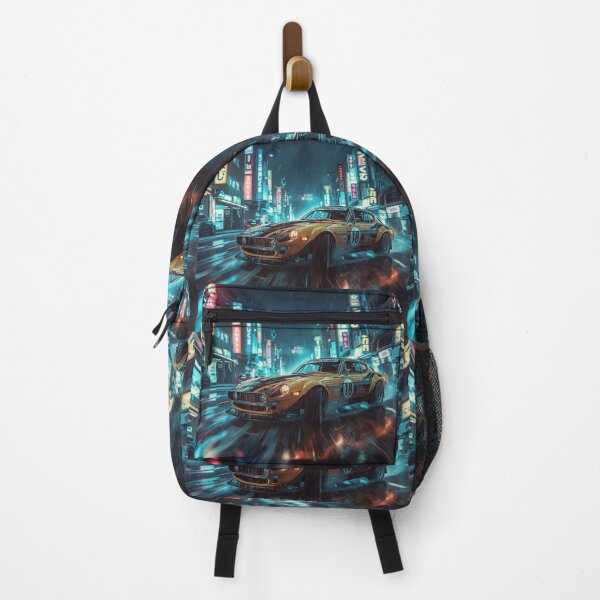 Item preview, ArtNeonRainStreetRacer – Cyberpunk JDM Night City Aesthetic Art Print designed and sold by Artrendzs.