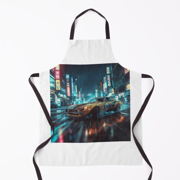 Item preview, ArtNeonRainStreetRacer – Cyberpunk JDM Night City Aesthetic Art Print designed and sold by Artrendzs.