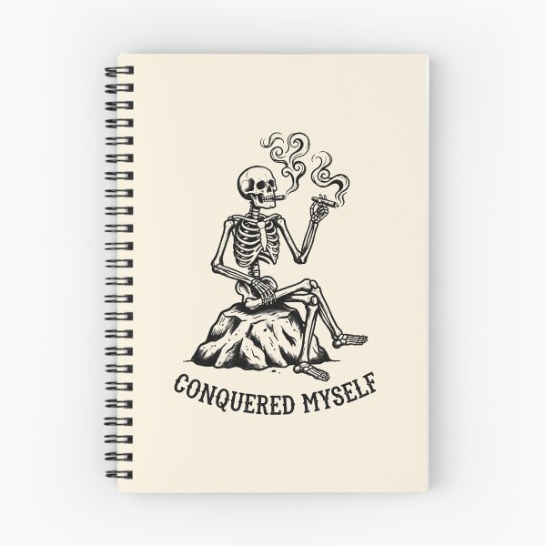 Item preview, Conquered Myself Skeleton Smoking Cigar Vintage designed and sold by SplashTastic.
