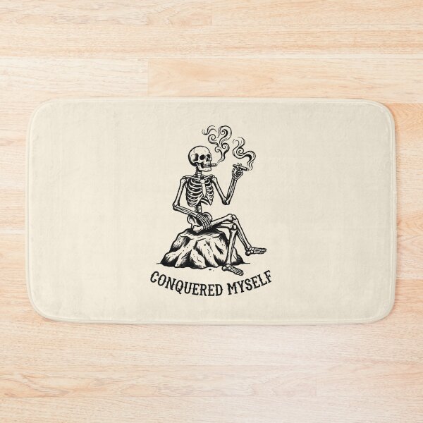 Item preview, Conquered Myself Skeleton Smoking Cigar Vintage designed and sold by SplashTastic.