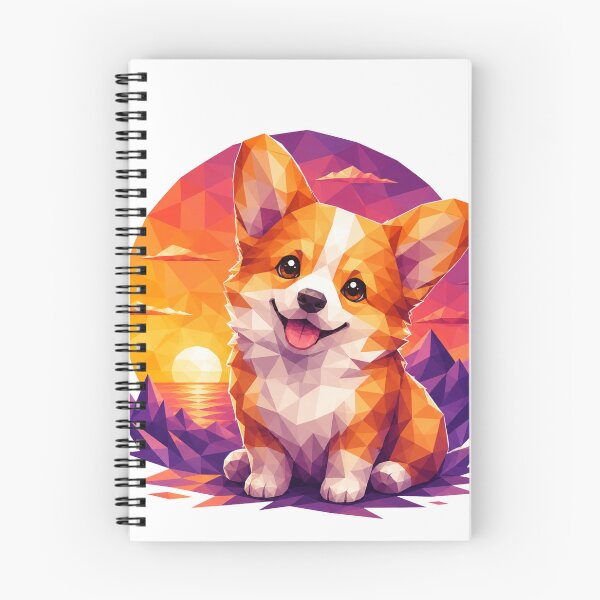 Item preview, Low Poly Corgi Puppy Mountain Sunset designed and sold by Piising.