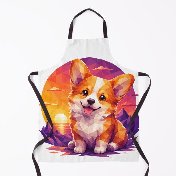 Item preview, Low Poly Corgi Puppy Mountain Sunset designed and sold by Piising.