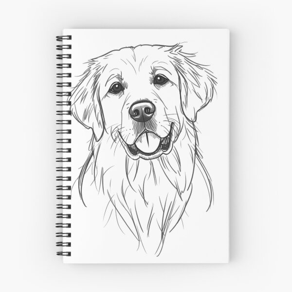 Item preview, Happy Golden Retriever Ink Sketch designed and sold by Piising.