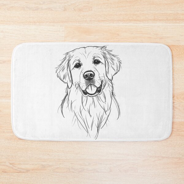 Item preview, Happy Golden Retriever Ink Sketch designed and sold by Piising.