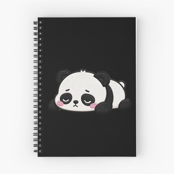 Item preview, Ultra Cute Sleepy Panda Embroidery Patch Style Kawaii Blob Animal | Adorable Tired Panda Cartoon designed and sold by ColorSplash123.