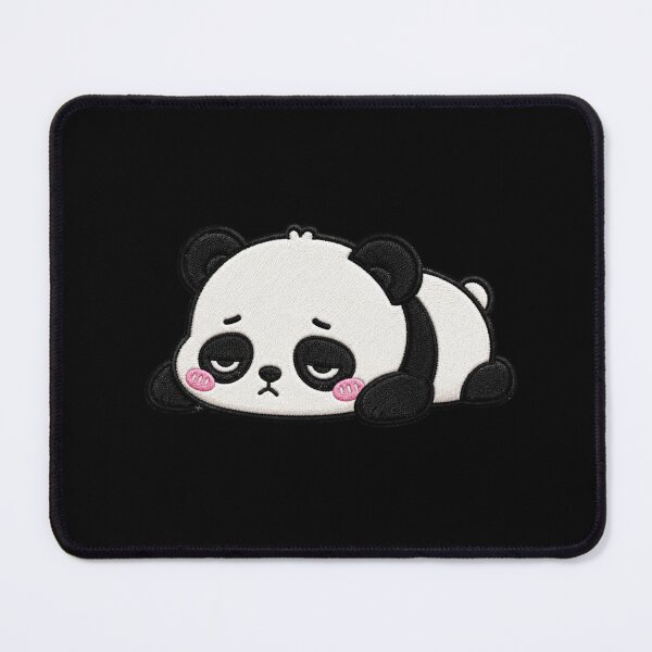 Item preview, Ultra Cute Sleepy Panda Embroidery Patch Style Kawaii Blob Animal | Adorable Tired Panda Cartoon designed and sold by ColorSplash123.