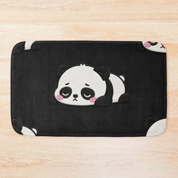 Item preview, Ultra Cute Sleepy Panda Embroidery Patch Style Kawaii Blob Animal | Adorable Tired Panda Cartoon designed and sold by ColorSplash123.