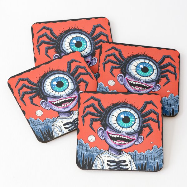 Item preview, Creepy Cute One-Eyed Spider Boy - Spooky Character Art  designed and sold by QQQueen.