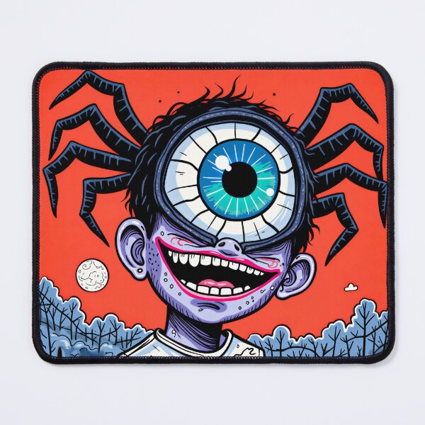 Item preview, Creepy Cute One-Eyed Spider Boy - Spooky Character Art designed and sold by QQQueen.