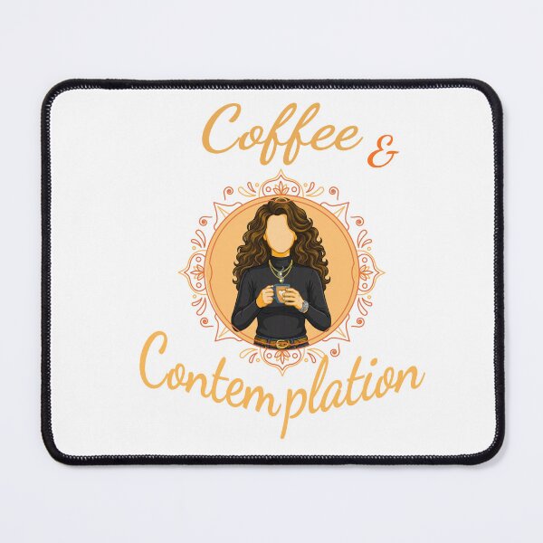 Item preview, Coffee and Contemplation Minimalist Girl Aesthetic Art designed and sold by Mind-Oasis.