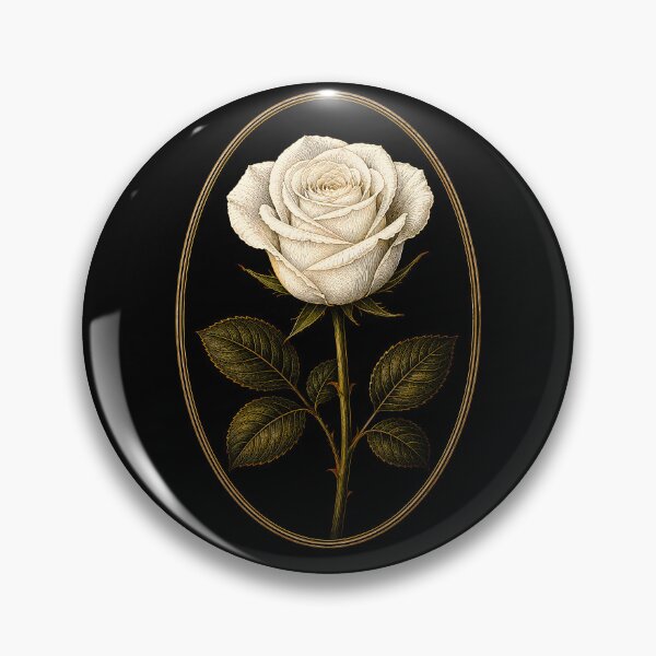 Item preview, Vintage White Rose Botanical Engraving Art designed and sold by bellaever.
