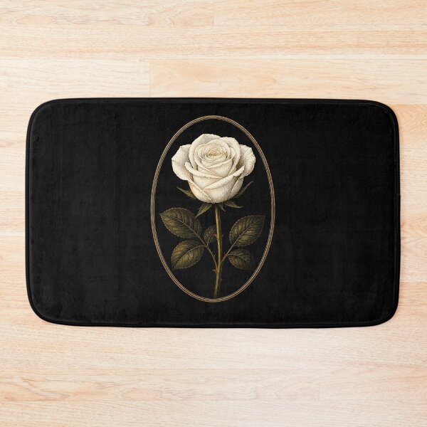 Item preview, Vintage White Rose Botanical Engraving Art designed and sold by bellaever.