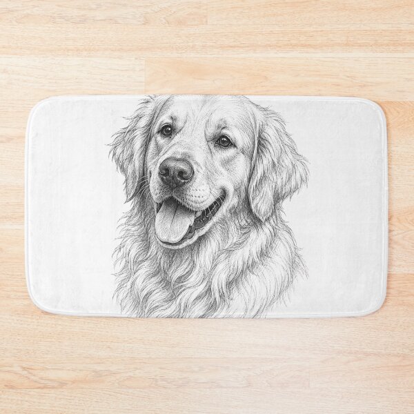 Item preview, Hand-Drawn Golden Retriever Fine Art designed and sold by Piising.